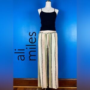ALI MILES Vintage 90's Striped Beach/Lounge Pants, Size 4